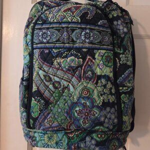 Vera Bradley Blue Rhapsody Paisley Floral Quilted Backpack Bag